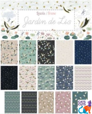42-Piece 5" Square Bundle--Jardin de Lis by Lewis and Irene