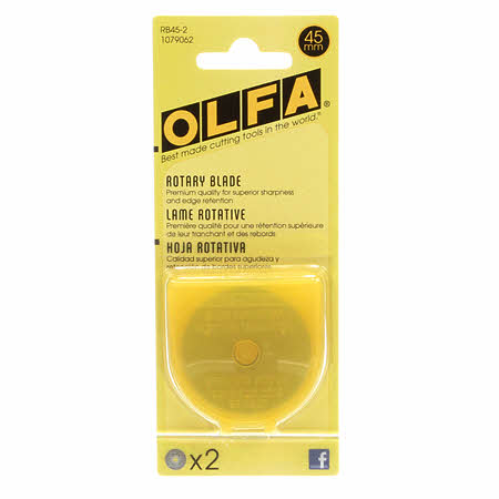 Olfa 45mm Rotary Blade Replacement--2-pack