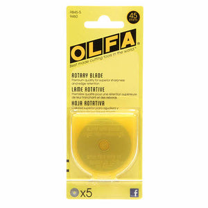 Olfa 45mm Rotary Blade Replacement--5-pack