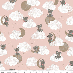 Sleep Tight by Gabrielle Neil Design Studio for Riley Blake Designs, Main--Pink With Champagne Sparkle