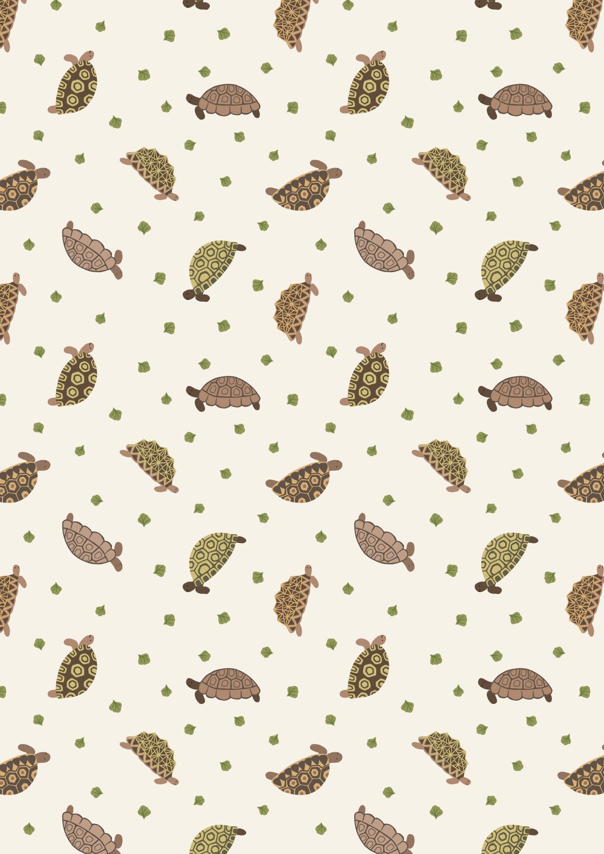 Lewis & Irene Small Things Pets--Tortoises on Cream