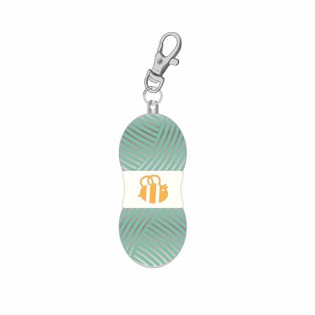 Lori Holt Enamel Happy Charm/Zipper Pull Chunky Thread--Sea Glass