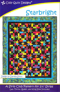 Cozy Quilt Designs Starbright Pattern <br> Click for fabric requirements