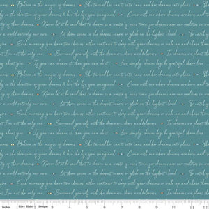 Dream Weaver by Amanda Castor for Riley Blake Designs--Teal Text