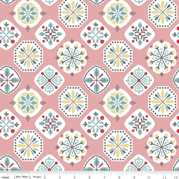 Stitch Wide Quilt Backing by Lori Holt of Bee in My Bonnet for Riley Blake Designs--Coral