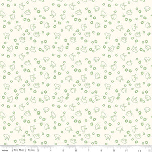 Bee Basics Wide Quilt Backing, Chick--Green