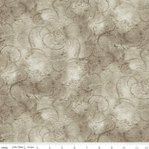 Painter's Watercolor Swirl Wide Quilt Backing--Gray