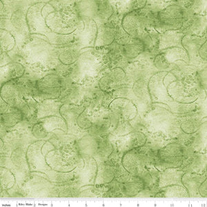 Painter's Watercolor Swirl Wide Quilt Backing--Sage Green