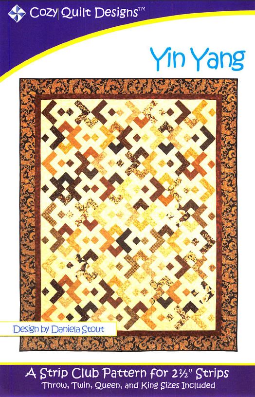 Cozy Quilt Designs Yin Yang Pattern <br> Click for fabric requirements